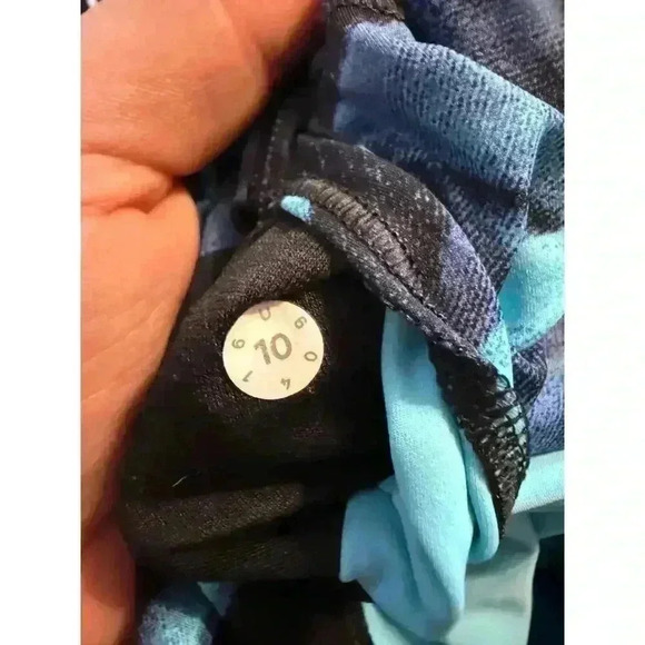 Lululemon Wunder Under Pant Marble Blue Size 10 - Picture 6 of 6